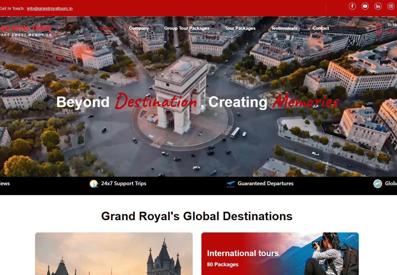 Grand Royal Tours – Travel Agency SEO & Branding